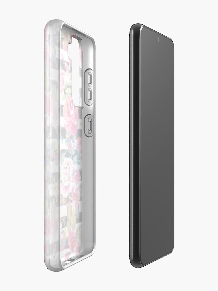 Alternate view of Cute spring floral and stripes watercolor pattern Case & Skin for Samsung Galaxy