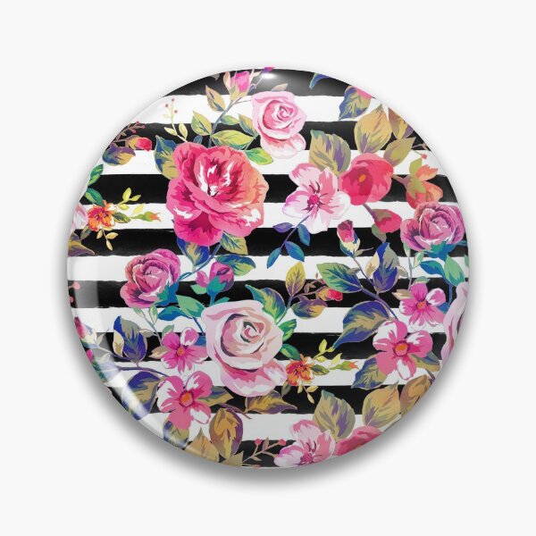Item preview, Cute spring floral and stripes watercolor pattern designed and sold by InovArtS.