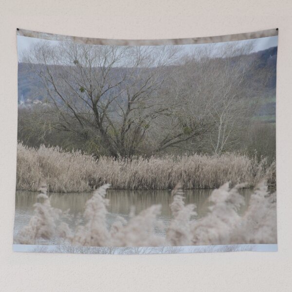 Item preview, Madine lake natural reeds landscape	 designed and sold by EstelleRossetti.