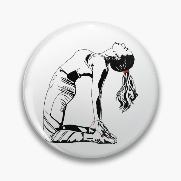 Item preview, Ustrasana Yoga Pose Outline with Red Detail designed and sold by BearMa.