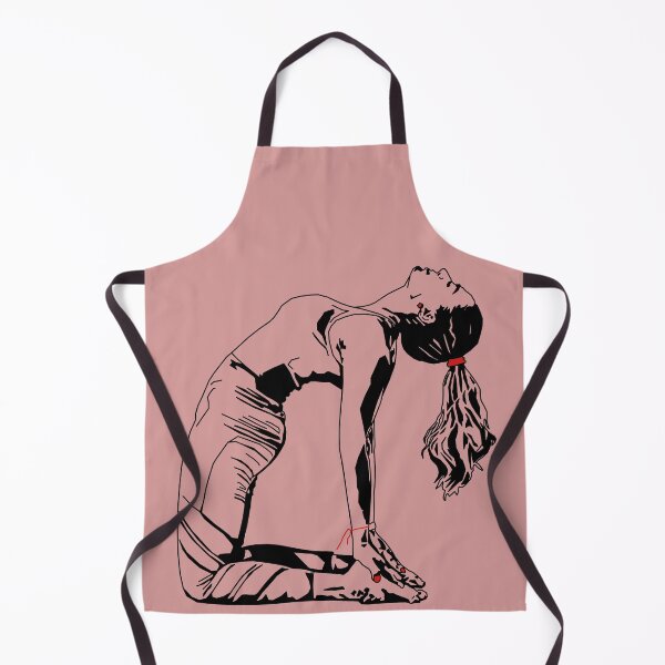 Item preview, Ustrasana Yoga Pose Outline with Red Detail designed and sold by BearMa.