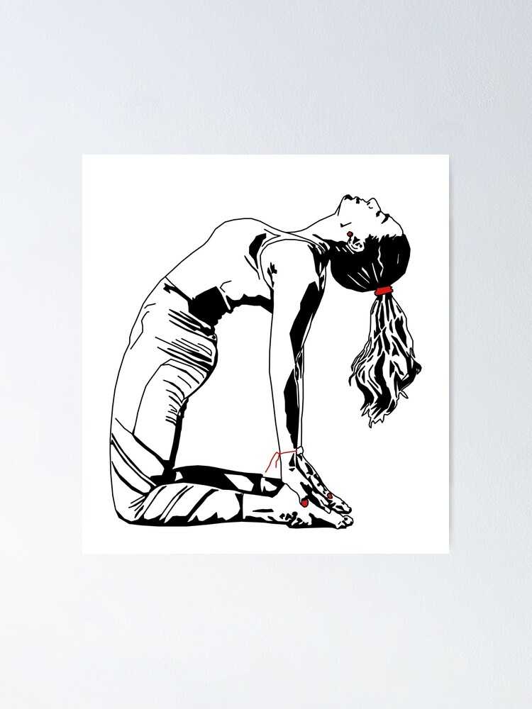 yoga pose. Line drawing. Healthy life concept... - Stock Illustration  [85228469] - PIXTA