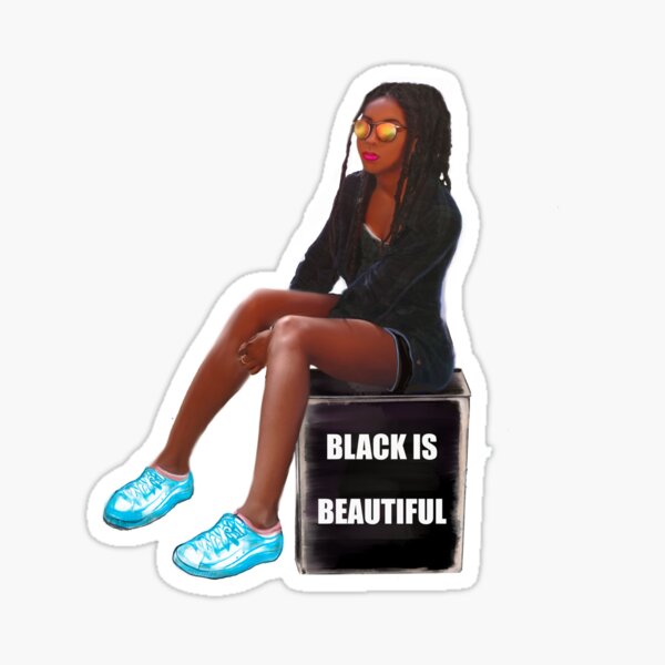 Item preview, Black is beautiful black girl with Afro hair in dreadlocks and dark brown skin. Hair love ! designed and sold by Artonmytee.