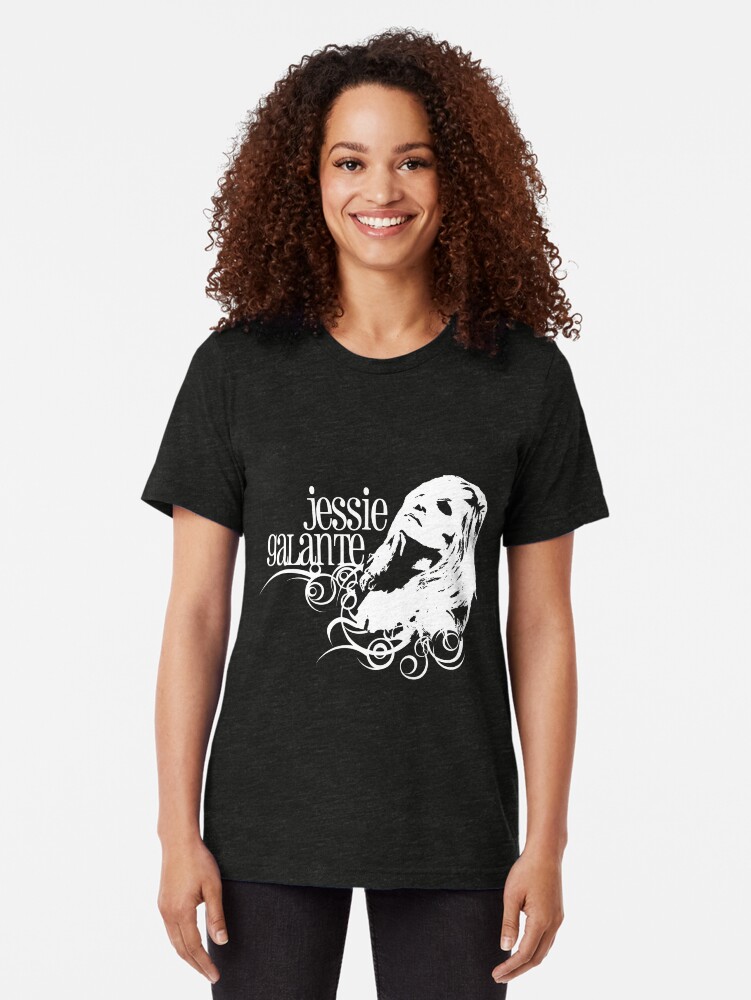Alternate view of Jessie Galante Merchandise with Face Design Tri-blend T-Shirt