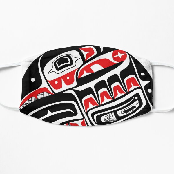 Raven Steals The Sun - PNW style Flat Mask
