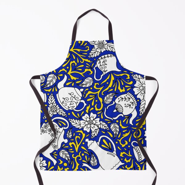 Item preview, Tea Time Blue and Yellow || Tea Pot || Tea Cup || Tea Party designed and sold by Hilary Leslie.