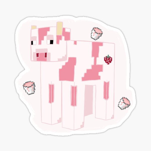 Minecraft Cow Stickers Redbubble - mlg cow roblox