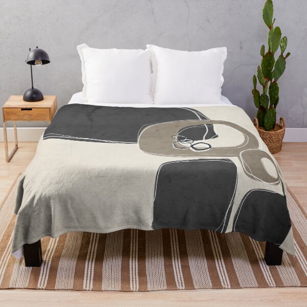 Item preview, Retro Abstract Design in Taupe and Charcoal Gray designed and sold by simplydesignart.