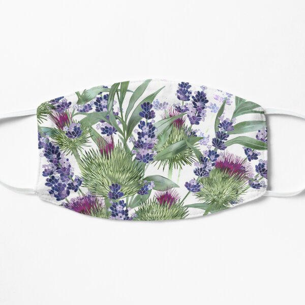 Thistles & Lavender Flat Mask