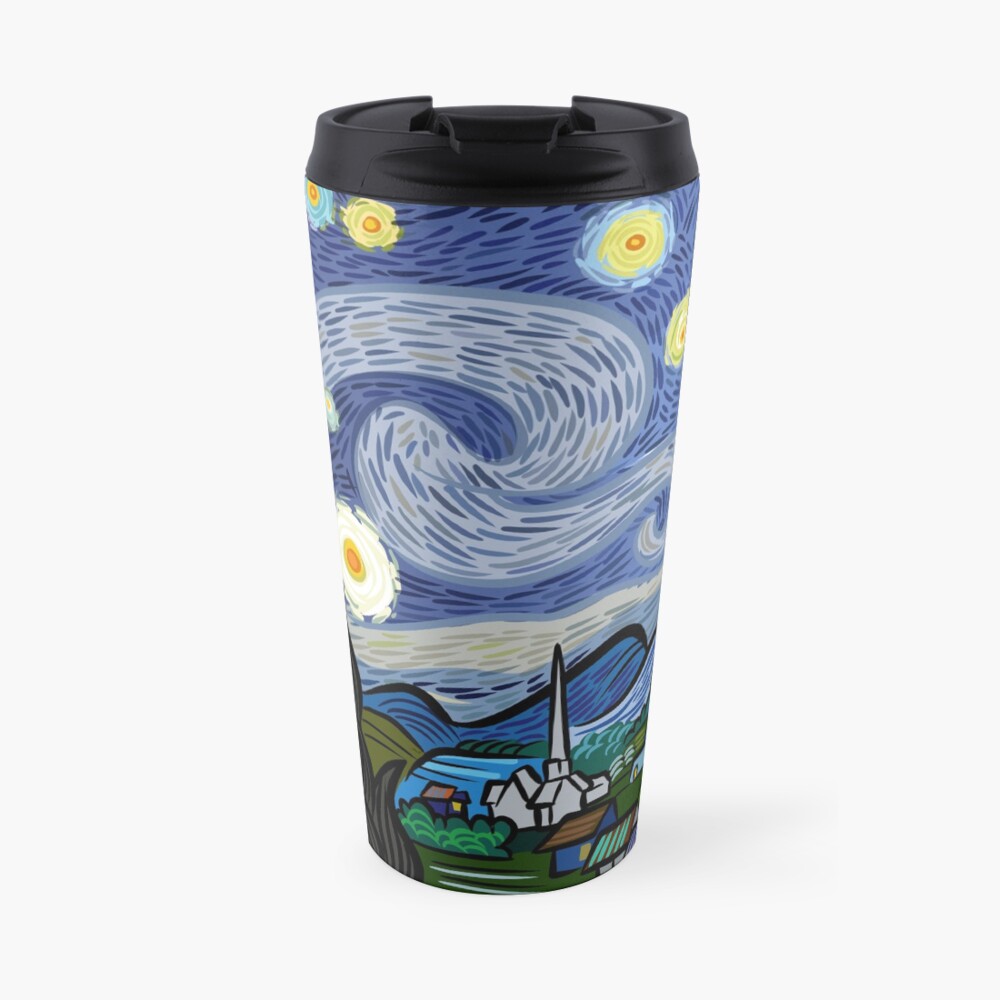 Starry Caricature Travel Coffee Mug