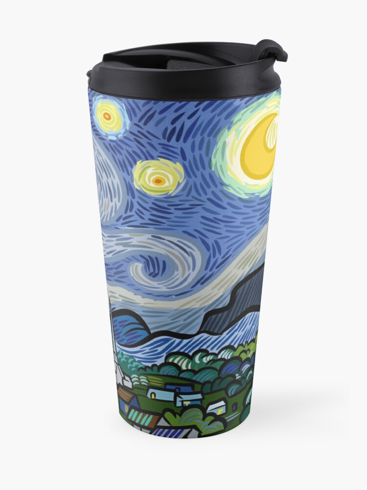Alternate view of Starry Caricature Travel Coffee Mug