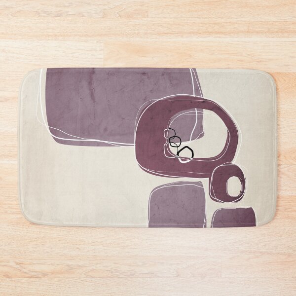 Item preview, Retro Abstract Design in Mulberry and Mauve designed and sold by simplydesignart.