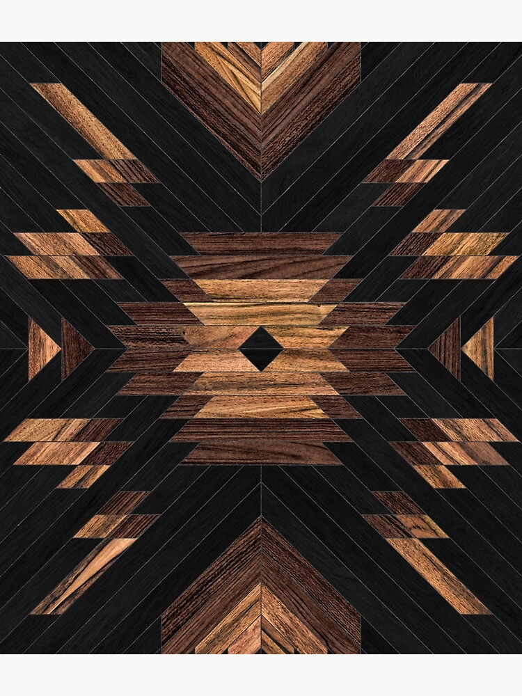Urban Tribal Pattern No.7 - Aztec - Wood by ZoltanRatko