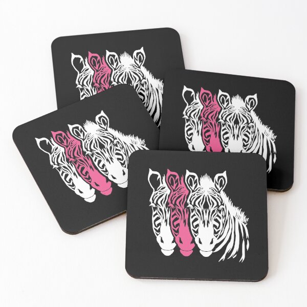 Item preview, White And Pink Zebra Heads designed and sold by Sandra78.