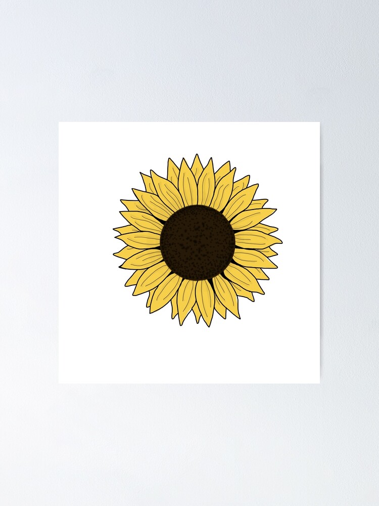 Póster «pegatina dibujo girasol» de stickers-by-amy | Redbubble