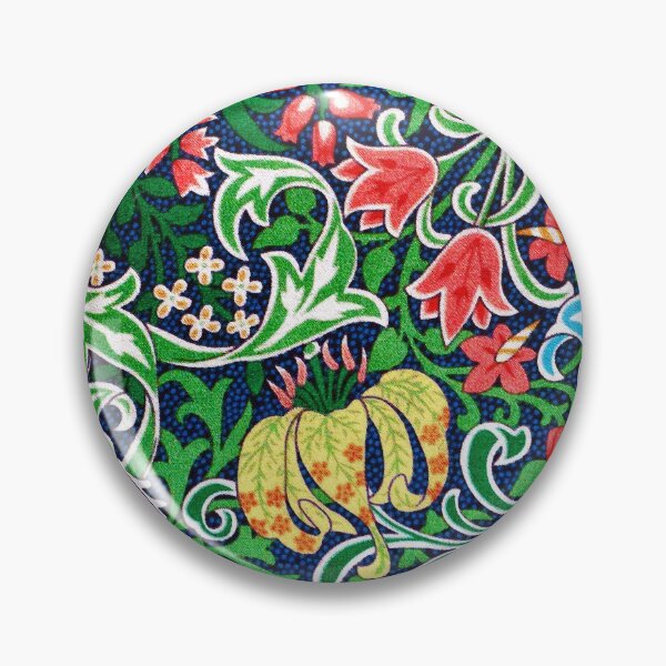 Item preview, Art Nouveau Jacobean Flower Garden, Green and Multi     designed and sold by Marymarice.