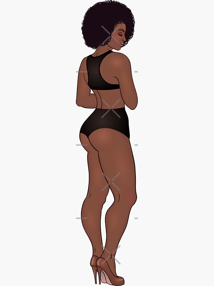 Sexy Black Girl Sticker for Sale by ozumdesigns