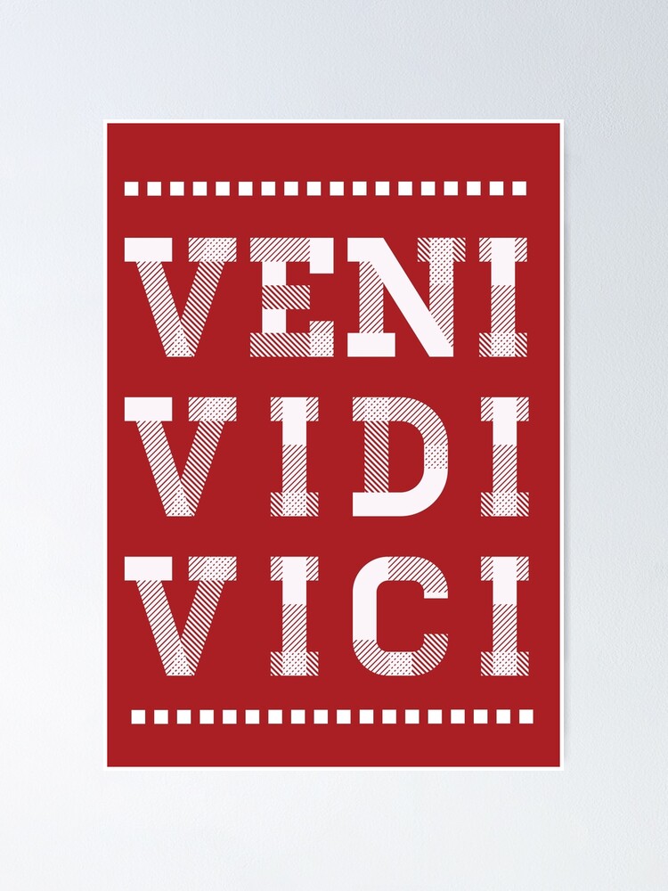 Veni Vidi Vici - inspirational motivational quote or tattoo desi Stock  Vector