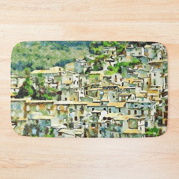 Item preview, Buildings of the village on the hill among the trees designed and sold by Giuseppe Cocco.