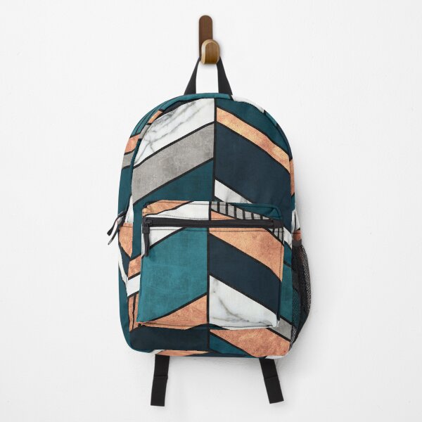 Item preview, Abstract Chevron Pattern - Copper, Marble, and Blue Concrete designed and sold by Zoltan Ratko.