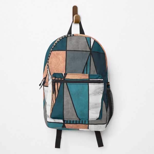 Item preview, Copper, Marble and Concrete Triangles with Blue designed and sold by Zoltan Ratko.