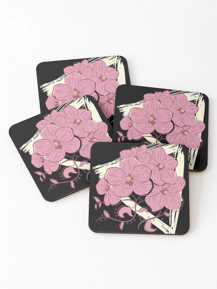 Thumbnail 1 of 5, Coasters (Set of 4), Spring Flower Design designed and sold by DavinciStore21.