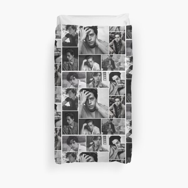 Cole sprouse Noir et blanc Housse de couette