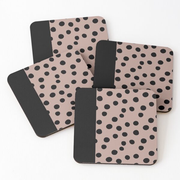 Item preview, Black Polka Dots on Dusty Rose designed and sold by atlantekdesigns.