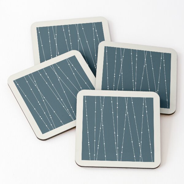 Item preview, Contemporary Intersecting Vertical Lines in Aqua designed and sold by simplydesignart.