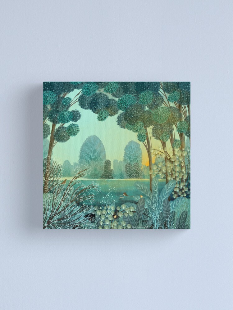 Thumbnail 1 of 3, Canvas Print, Sunrise Swim designed and sold by Jane-Newland.