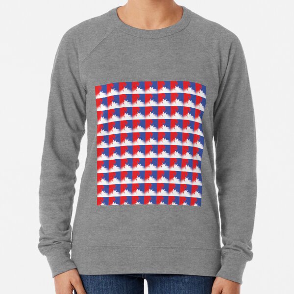 Red White and Blue Tie Dye Lightweight Sweatshirt