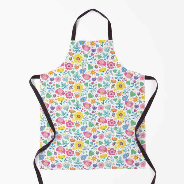 Item preview, Ditsy Spring Flowers in Bright Pastel Pink, Yellow, Blue, Orange, Teal designed and sold by Pink Pineapple Works.