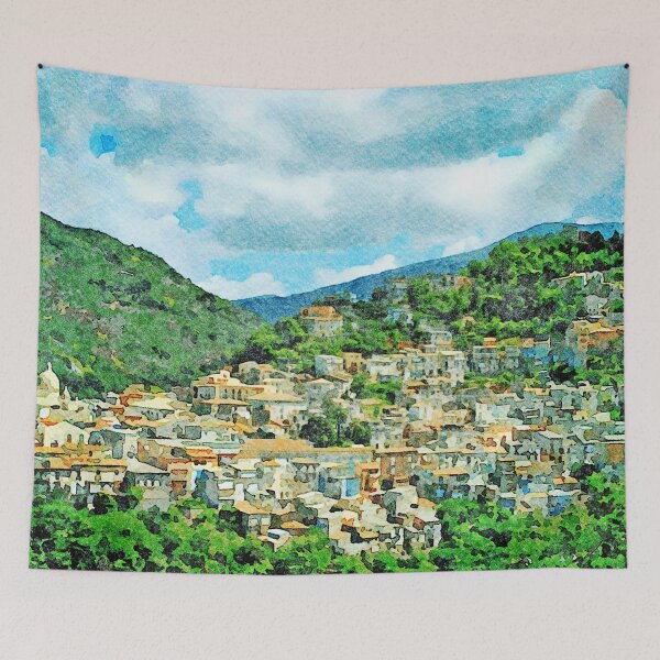 Item preview, Landscape with village designed and sold by Giuseppe Cocco.
