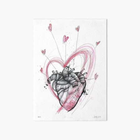 Joy (Hearts drawing series) Art Board Print