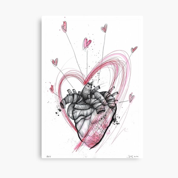 Joy (Hearts drawing series) Canvas Print