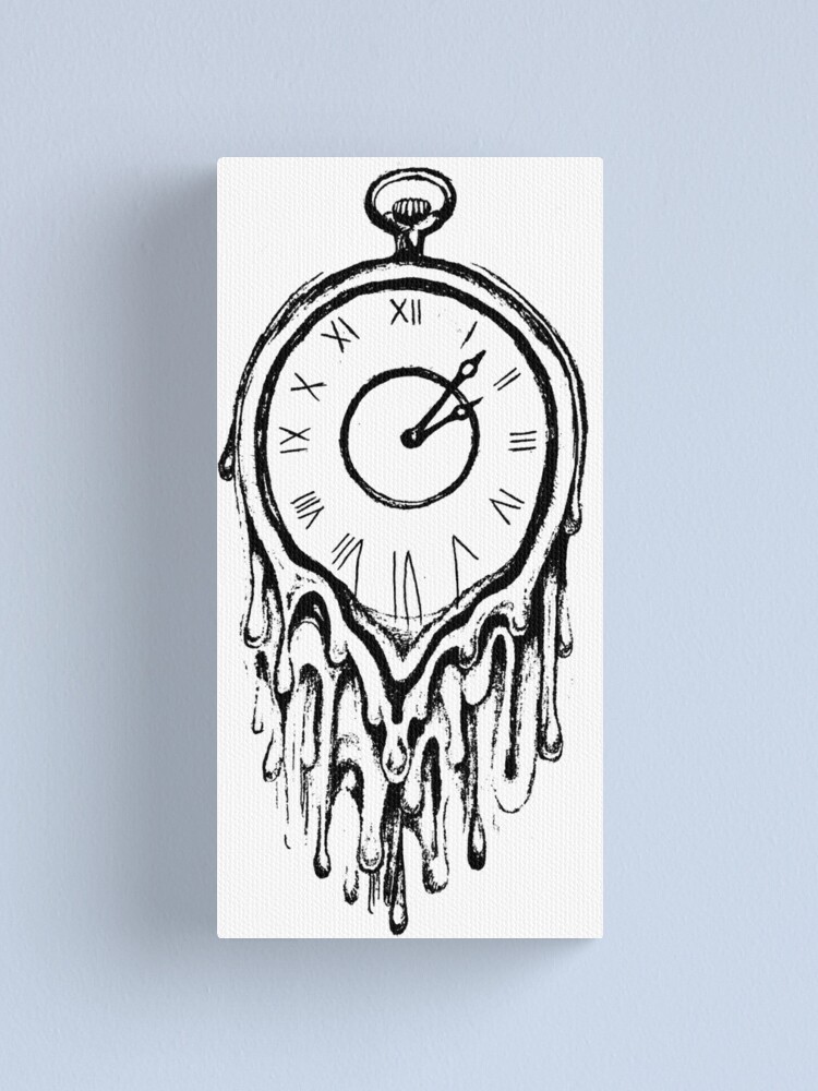 "Melting clock" Canvas Print by moquigg Redbubble