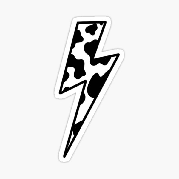 Cow Lightning Bolt Stickers | Redbubble
