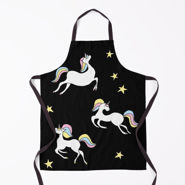 Item preview, Fabulous Unicorns Among the Stars - Repeated Pattern on Black Background designed and sold by AlicjaCurioseur.