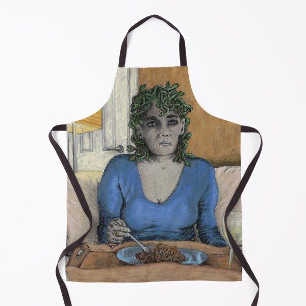 Item preview, Medusa Eating Dinner Alone designed and sold by HelmsArt.
