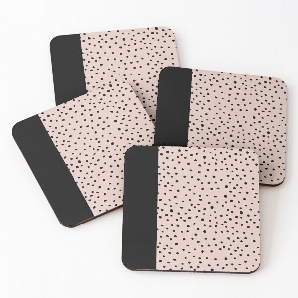 Item preview, Small Black Polka Dots on Blush Pink designed and sold by atlantekdesigns.