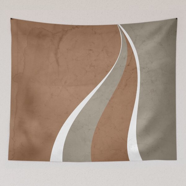 Item preview, Contemporary Abstract Swerves in Cinnamon and Taupe designed and sold by simplydesignart.