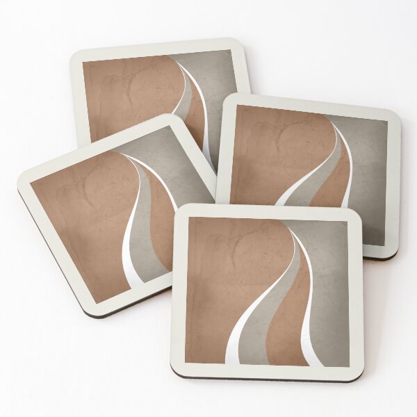 Item preview, Contemporary Abstract Swerves in Cinnamon and Taupe designed and sold by simplydesignart.