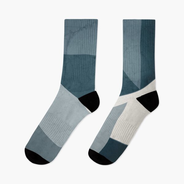 Item preview, Contemporary Textured Abstract Shapes in Aqua, Teal and Ivory designed and sold by simplydesignart.