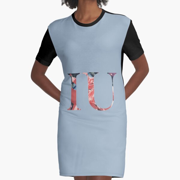 IU Floral Logo Graphic T-Shirt Dress