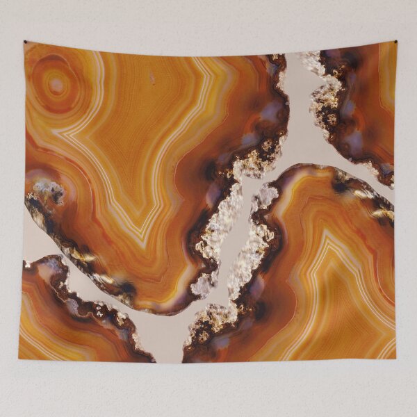 Item preview, Orange Brown Agate Pattern #1 #gem #decor #art designed and sold by Anita's & Bella's Art.