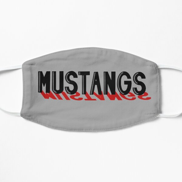 Mustangs Block on Gray Mask