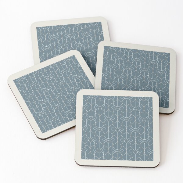 Item preview, Contemporary Bowed Symmetry in Teal designed and sold by simplydesignart.
