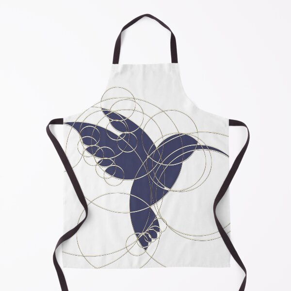 Item preview, Modern Ring Geometric Abstract Bird - Blue Hummingbird designed and sold by AbiBurtDesigns.