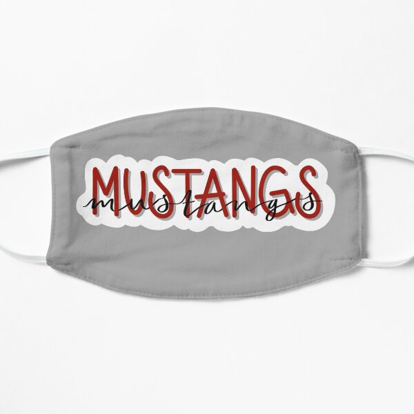 Mustangs on Gray Mask