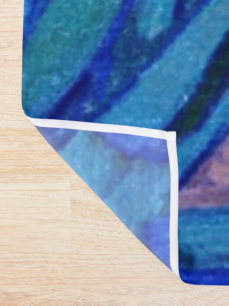 Alternate view of Van Gogh Irises in Indigo Shower Curtain